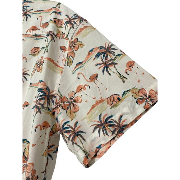 Goodfellow & Co Men's Short Sleeve Tropical Beach Standard Fit Untucked Length - Picture 4 of 6